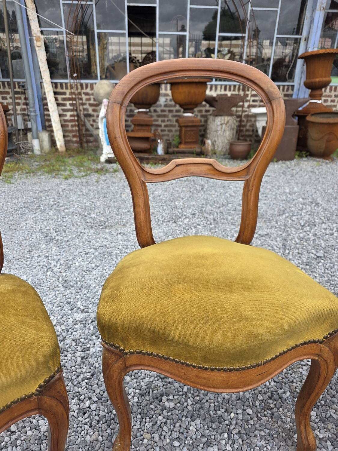 4 chaises style Louis Philippe en noyer