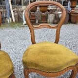 4 chaises style Louis Philippe en noyer