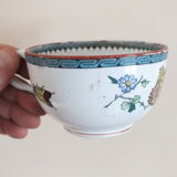3 cups of English porcelain decorated with butterflies