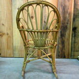 Rocking chair child vintage rattan