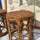 Tables d'appoint vintage en bambou et rotin