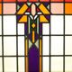 Colorful Amsterdam School Stained Glass Window – Art Deco