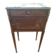 Wood and marble bedside table