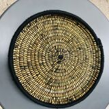 Berber ethnic basket casa black wool
