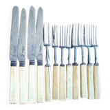 Thornhill London - 4 knives + 8 forks - Victorian period 19th century