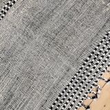 Moroccan Berber carpet Kilim Zanafi black and white 1, 47x1,04