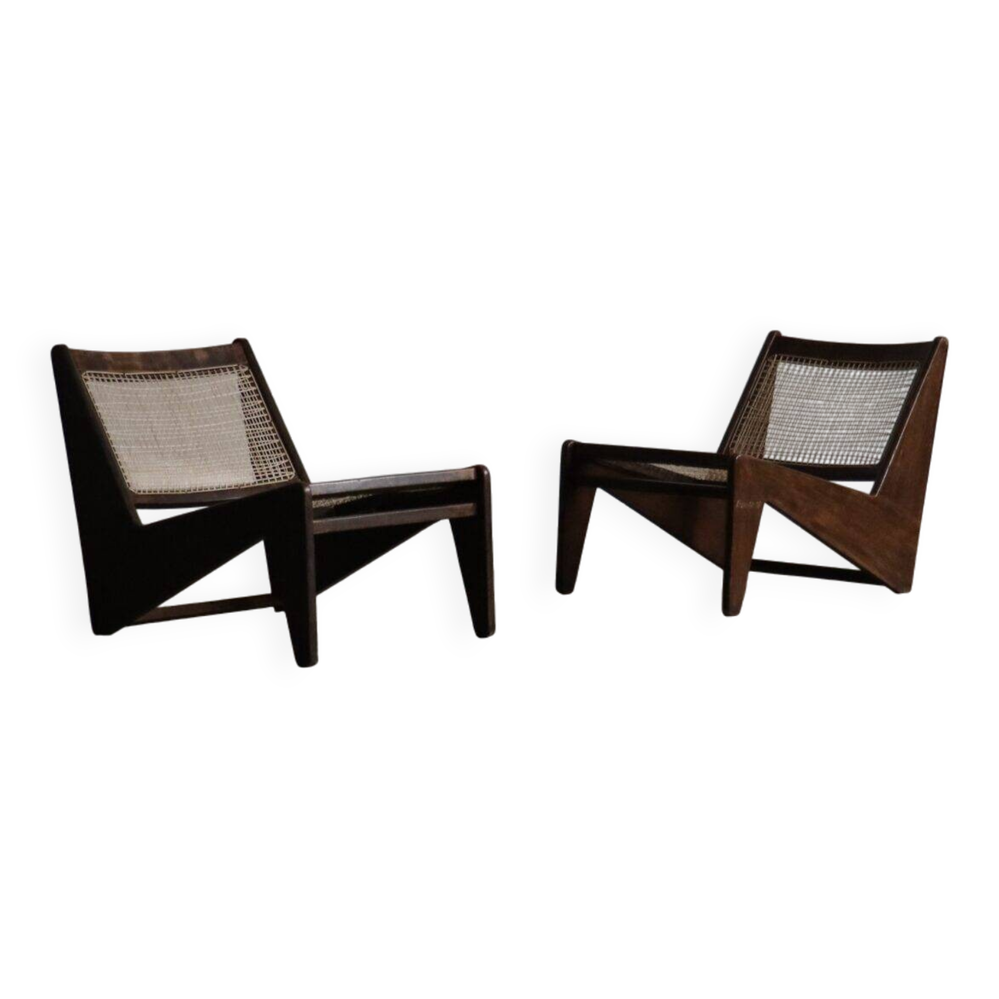 Pierre Jeanneret Kangaroo Chairs PJ-SI-59, India, 1955