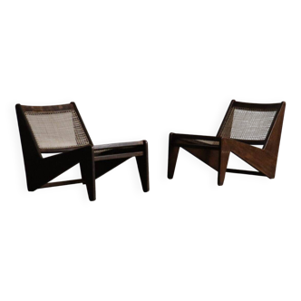 Pierre Jeanneret Kangaroo Chairs PJ-SI-59, India, 1955
