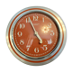 Old orange aluminum clock Manufrance Saint-Etienne