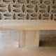 Travertine dining table