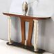 Wooden Console Table with a Mirrored Top Osvaldo Borsani style , Italy