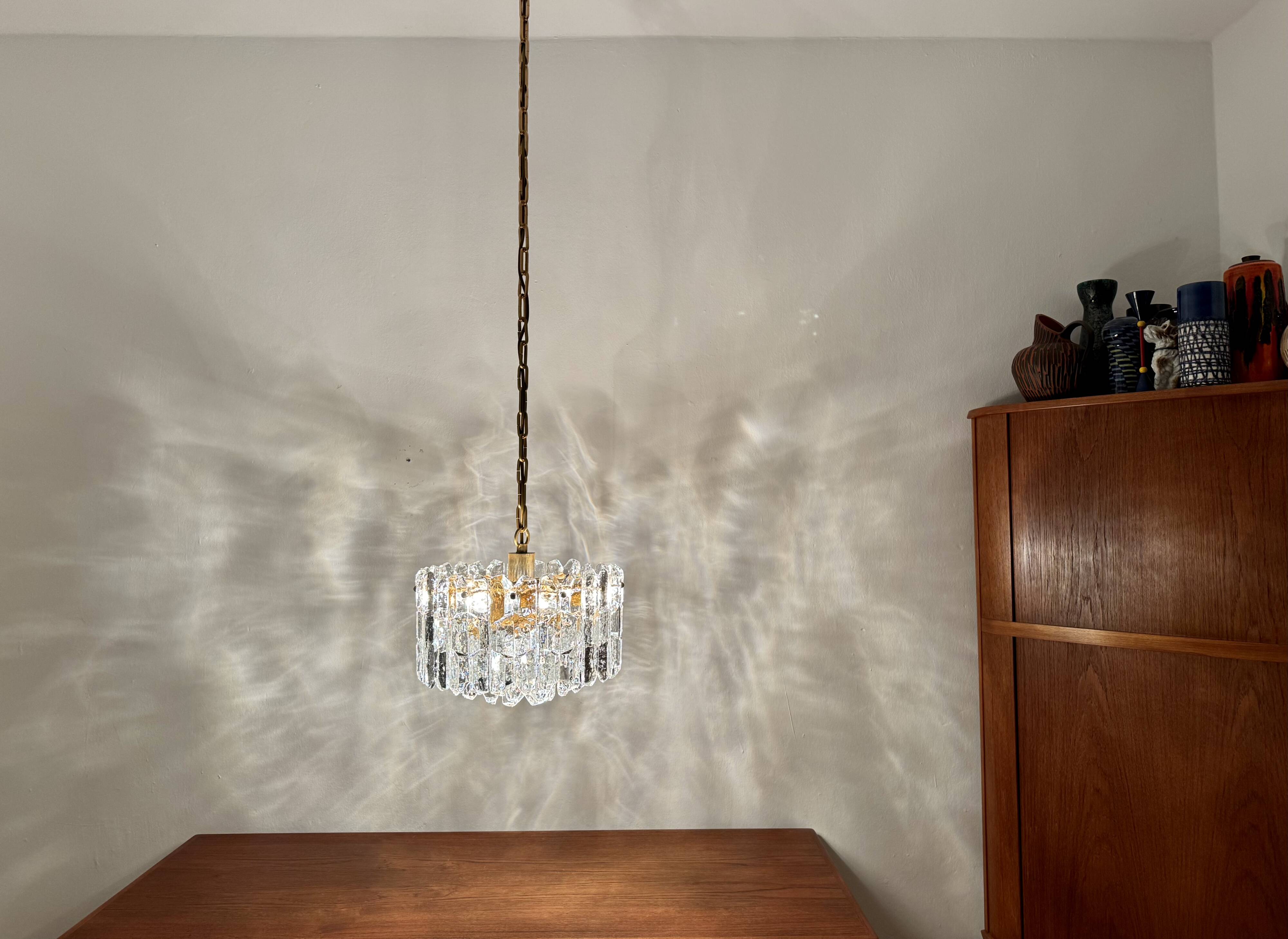 Palazzo Ice Glass Chandelier by J.T. Kalmar