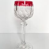 3 Baccarat Crystal Wine Glasses - Juvisy Red Model