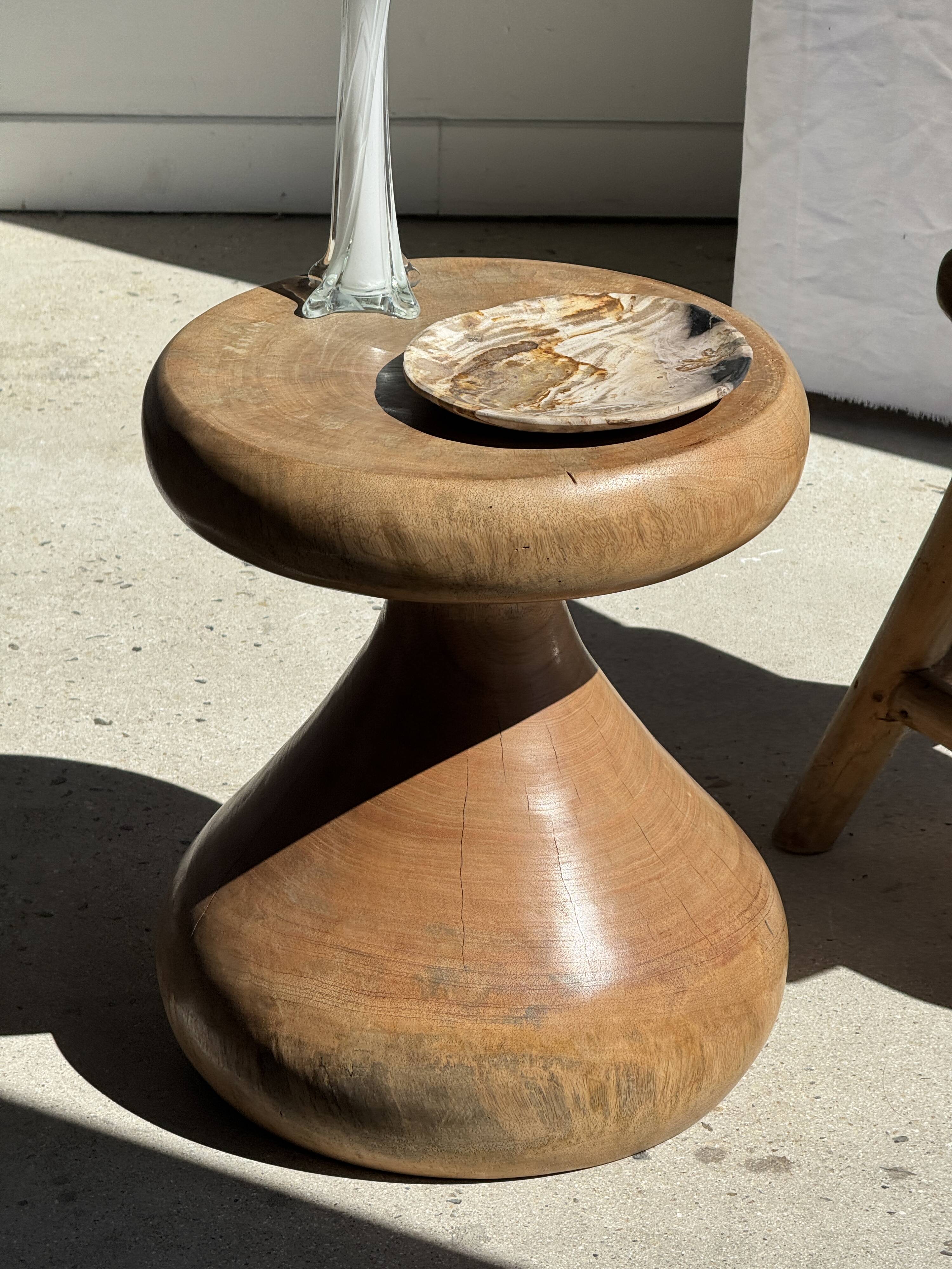 Pawn Natural - Stool, side table, end table in solid mango wood