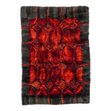Scandinavian 20th century modern ryijy rug by Helena Koskivaara. 160 X 109