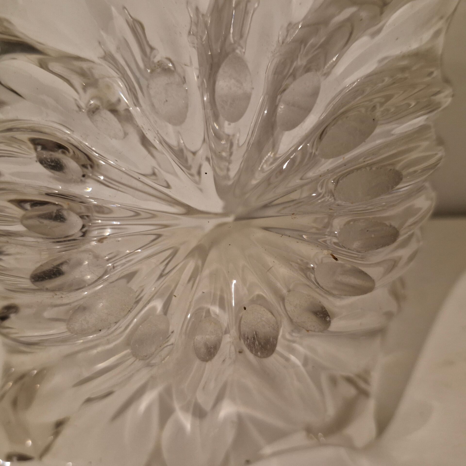 Coupe vintage  en verre epais et cristal