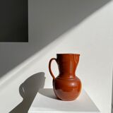 Two-tone brown ceramic wine pitcher H: 24cm