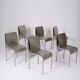 Ensemble de chaises en aluminium, Belgique 1980s