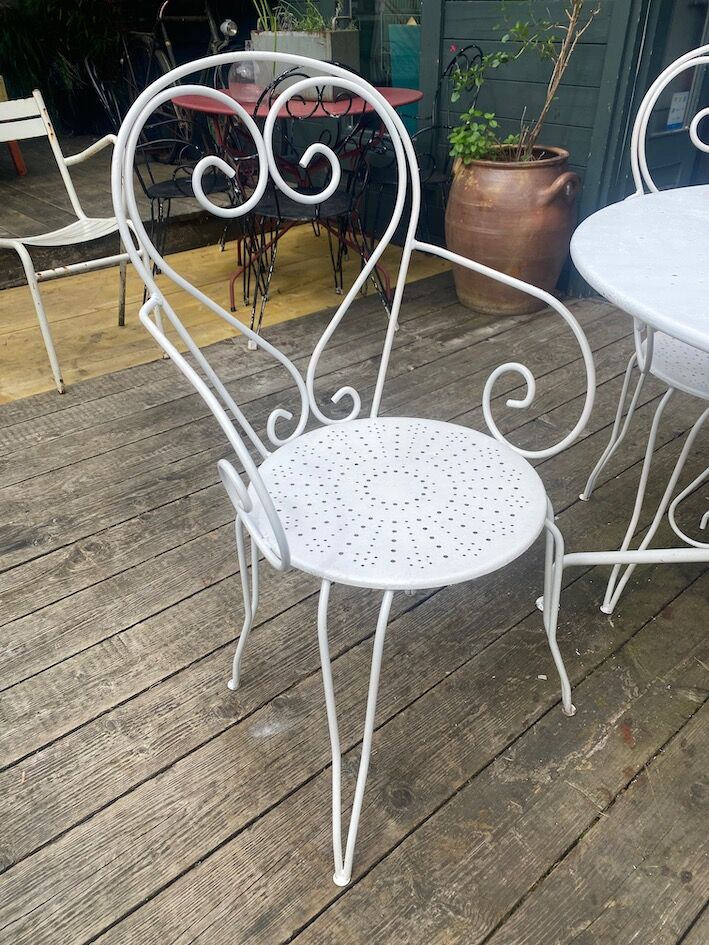 Salon de jardin fer forgé 1960