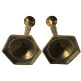 Solid brass candle holders