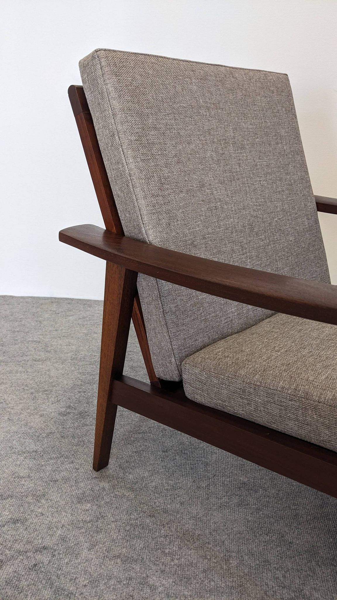 Fauteuil moderniste scandinave en teck, Danemark vers 1960