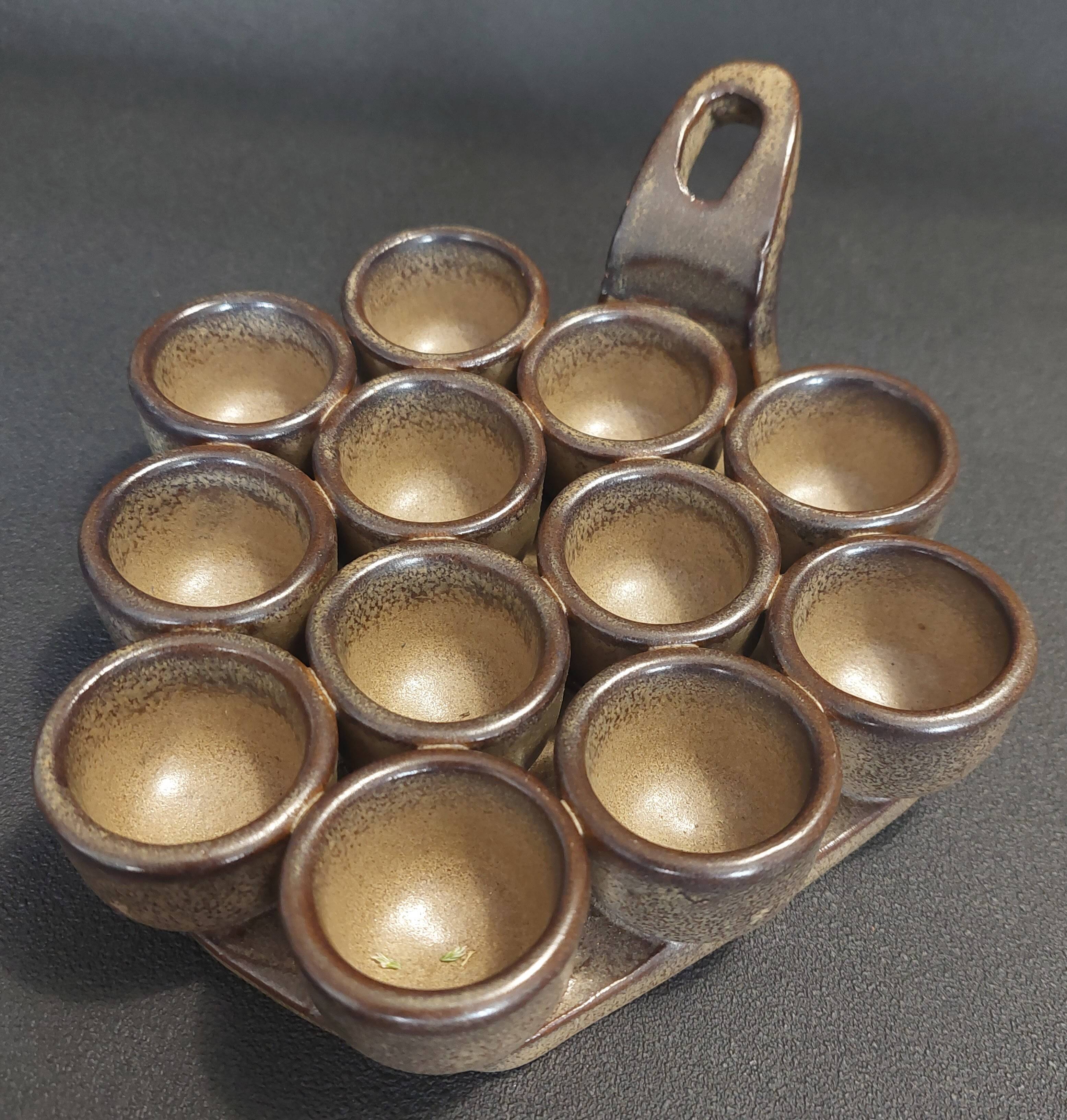 Snail dish Arts ceram grand feu Pointu Puisaye second half of the 20th century