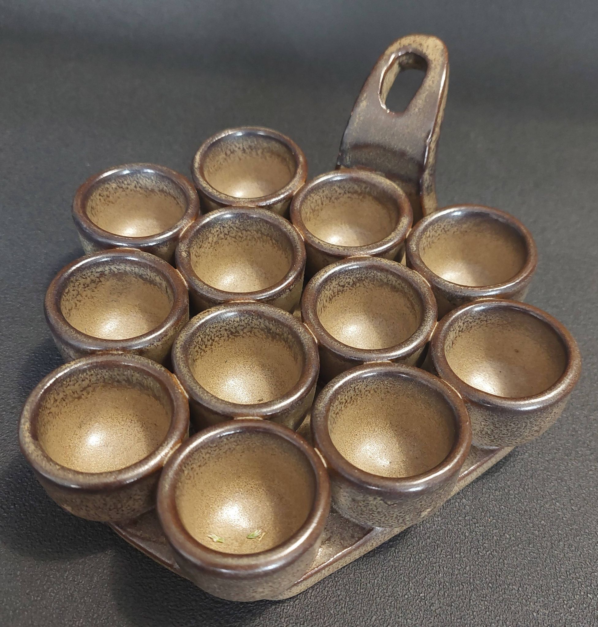 Snail dish Arts ceram grand feu Pointu Puisaye second half of the 20th century