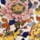 Gien earthenware plate with peony decoration