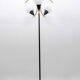 Lampadaire Stilnovo Mid-Century Modern en laiton italien et verre opalin, 50