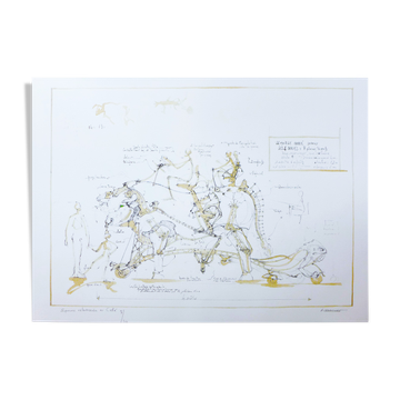 DELAROZIERE François (1963) Boeuf de manège, 2008. Original lithograph signed