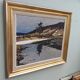 1948 Mid-Century Modern Swedish "Still" Vintage Landscape Oil Painting, Framed