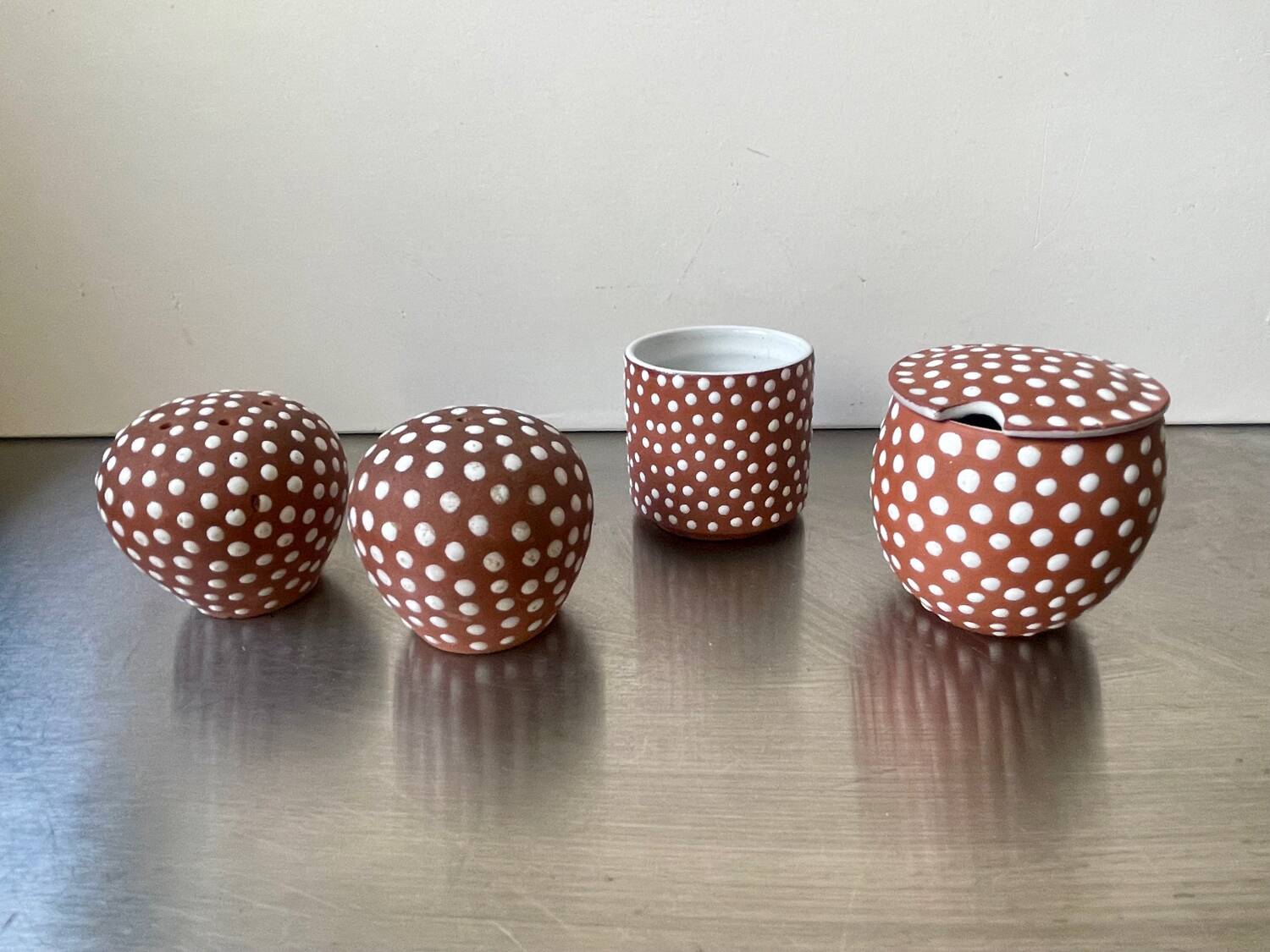 Lot de 4 vases zeuthen keramik années 1950 danemark