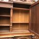 Antique Henri II style solid walnut sideboard with 6 doors and 2 drawers