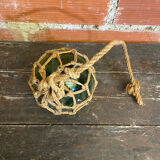 Old Float Ball. Marine Decor. Green Glass Ball. Ball a