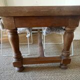 Solid oak farmhouse table