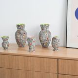 Set of ceramic vases, Italian design, 1960s, made in Italy