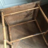 Rattan side table