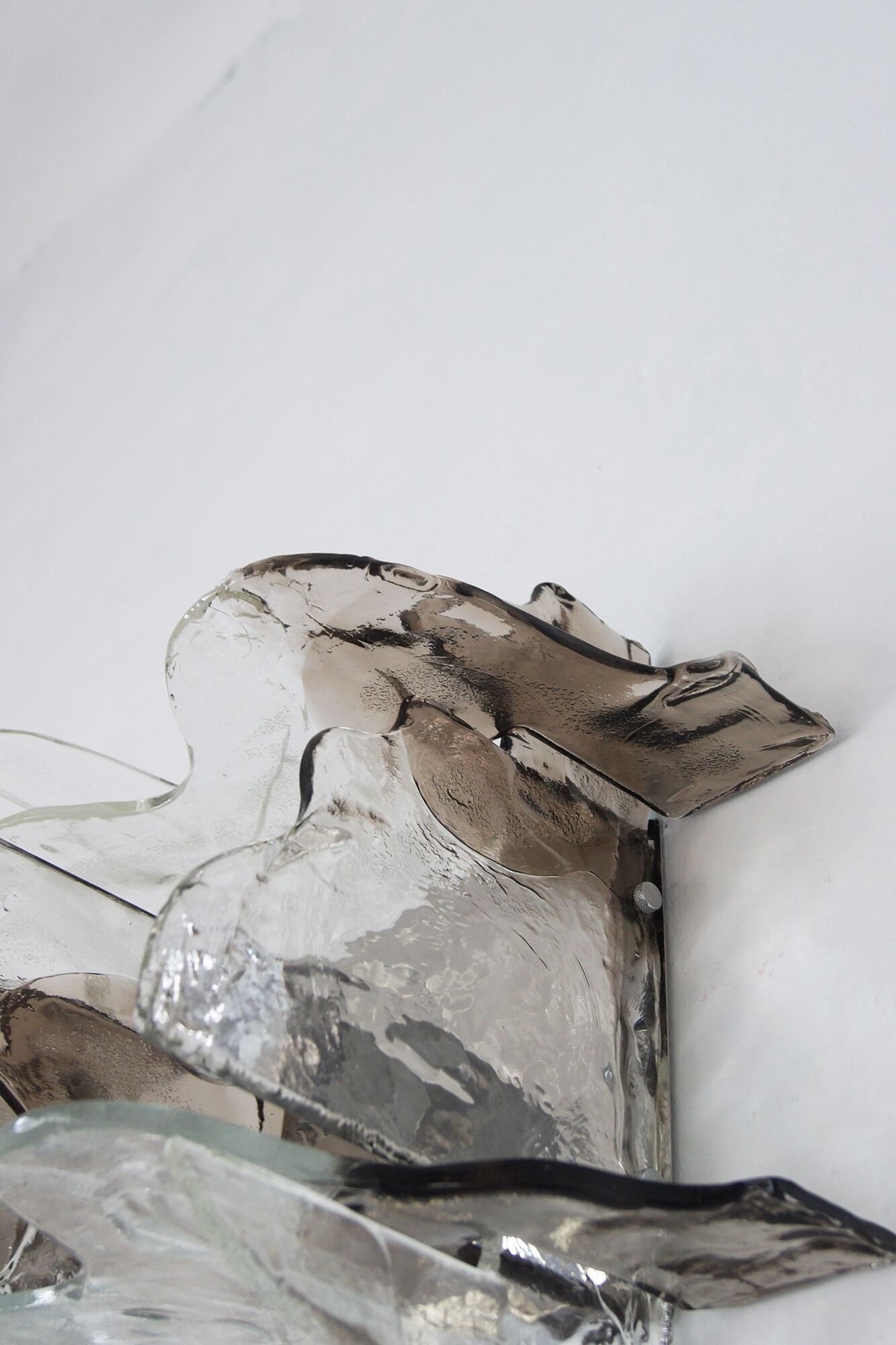 Italian Murano Glass Wall Lamps by Carlo Nason for Mazzega, 1970s, Set of 2