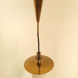 Lantern suspension in brass and opaline year 60