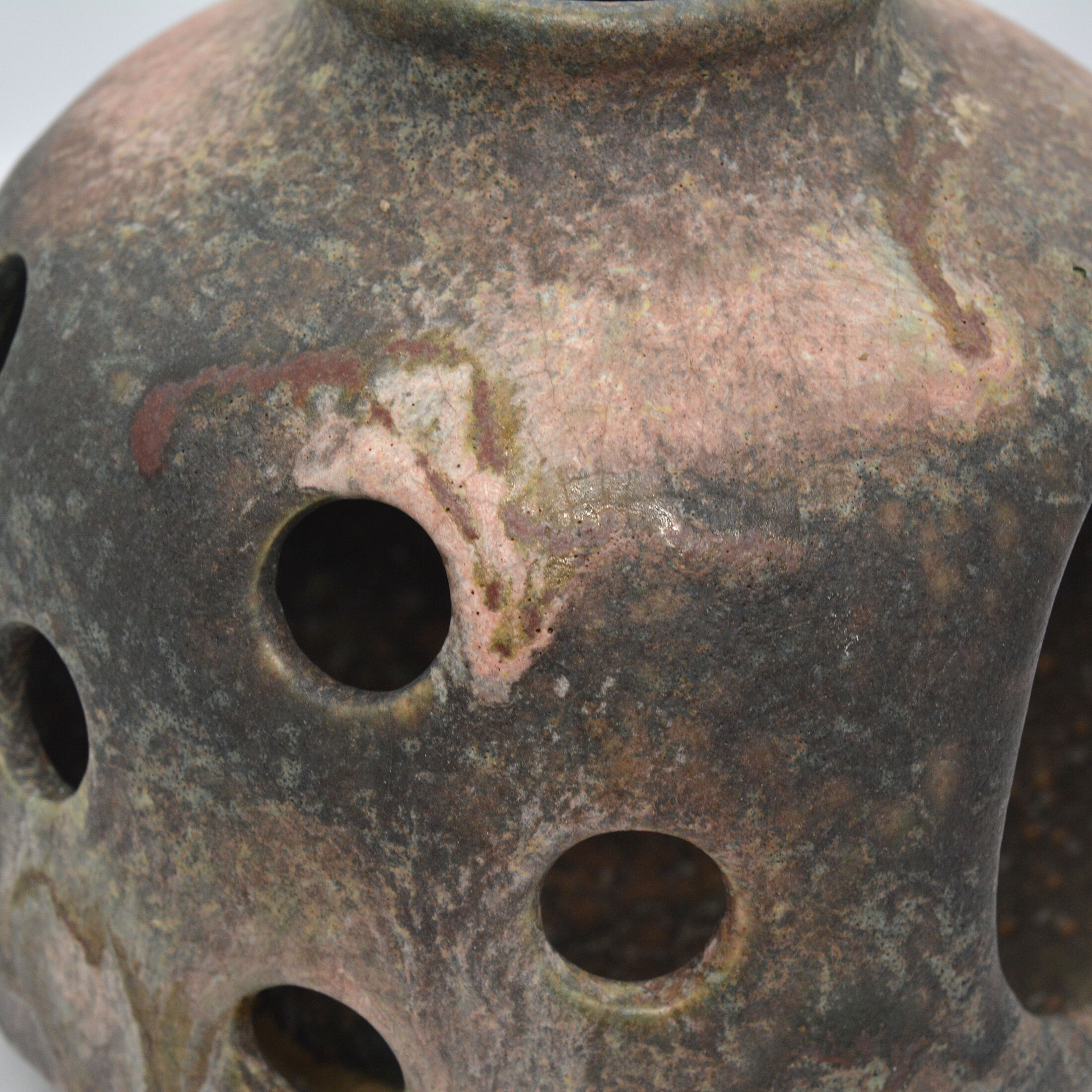 1970s organic modern ceramic oil chimney, Ruscha Art, Germany