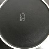 Franco Pozzi Italian black ceramic centerpiece vase 1960s