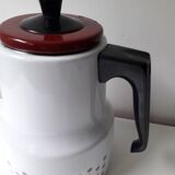 Cafetière en tôle émaillée 1960 (A1)