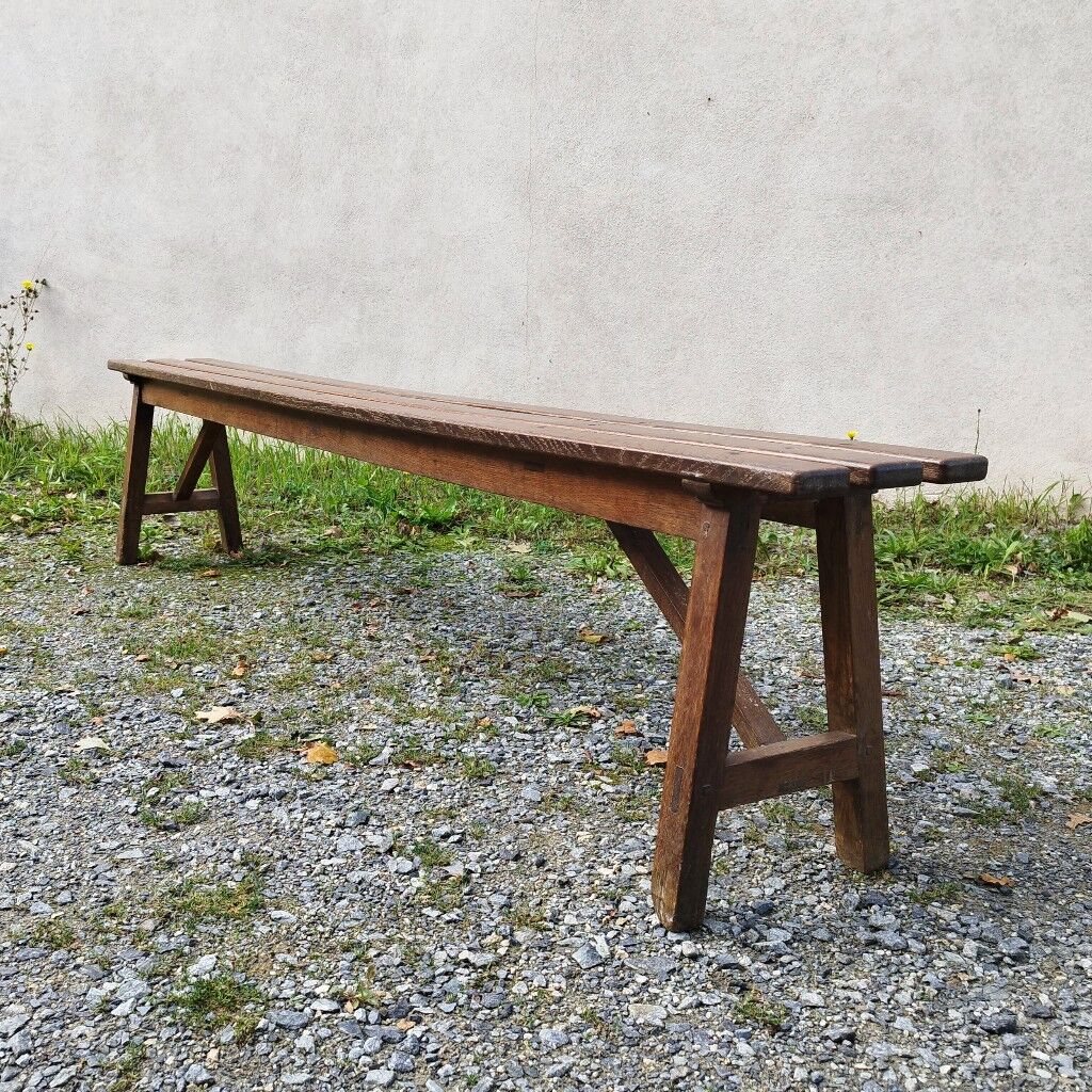 Old wooden bench vintage country