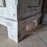 1920s low cabinet in white patinated pine