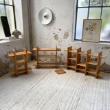 4 solid elm shelves Maison Regain