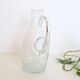 Bubbled glass pitcher with ice tank, handcrafted, French vintag manufacturing