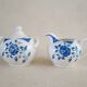 6 Digoin cups and saucers, sugar bowl and milk jug