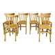 Set of 6 Luterma beech chairs, 1950.