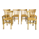 Set of 6 Luterma beech chairs, 1950.