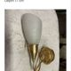 Gold Gilded Wall Sconces set of 2 with Murano Glass Shades